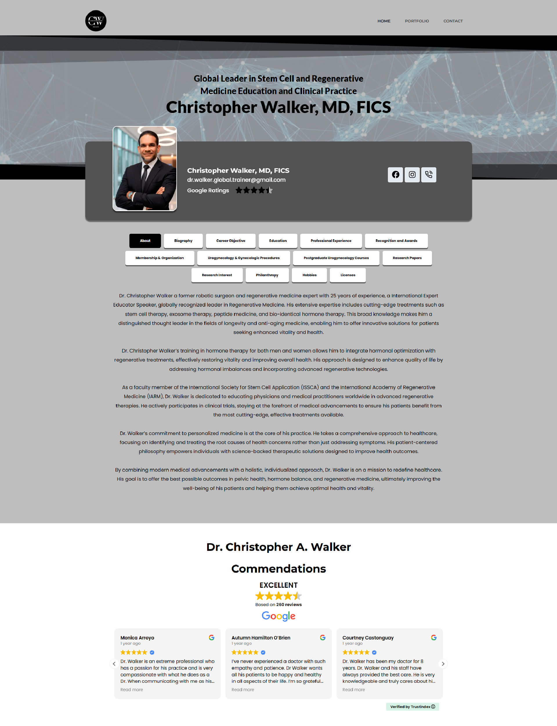 Dr. Christopher Walker Website